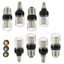 E27 E14 E12 E26 SMD 5730 27 LEDs 7 W LED Mais Birne Lampe Weihnachten Kronleuchter Kerze Licht Hause beleuchtung AC 110 V 220 V DC 12 V 24 V