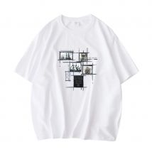 WAVLATII New Men Short Sleeve T shirts Female 100% Cotton Cool Print Summer Tees Tops WMT2104