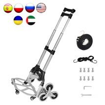 MANSTOOL Faltbare Trolley Klettern Treppen Warenkorb Im Obergeschoss Fracht Transport gefaltet Trolley mit Rädern Anhänger Lkw Moving Werkzeuge