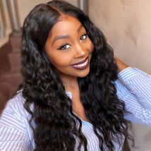 Lose tiefe Welle Spitze vorne Echthaar Perücke 13x4 transparente Spitze Frontal Perücken für schwarze Frauen Mädchen 8 bis 30 Zoll brasilia nisches Haar