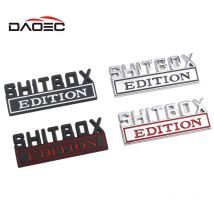 Car 3D Metal Chrome Sticker Emblem SHITBOX EDITION Badge Car Tail Trunk Side Body Scratch Styling Stickers Auto Accessories