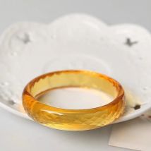 Echte Natürliche Gelb Citrin Quarz Armband Klar Cut Faceted Frauen Armreif 54mm 55mm 56mm 57mm 58mm 59mm 60mm 61mm AAAA