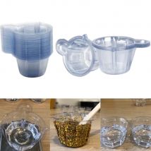 50-150 sztuk 40ML plastikowe kubki jednorazowe dozownik silikonowe formy do żywicy narzędzie dla majsterkowiczów rzemiosło żywiczne epoksydowe narzędzia do tworzenia biżuterii