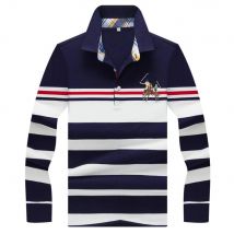 Autumn winter new polo shirt High quality brand cotton men's polo shirt Business casual striped Solid shirt polo men  clothing