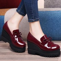 Frühling Herbst frauen mode trend Pumpen schuhe frau keil einzigen casual schuhe high heels schuhe
