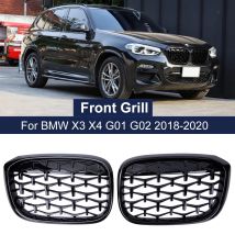 2PCS Auto Front Grills Nieren Grill Für BMW X3 G01 G08 X4 G02 2018-2021 stoßstange Diamant Trim