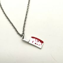 Cut oil necklace, knife necklace, Gothic jewelry, trash necklace, horror jewelry, horror jewelry
