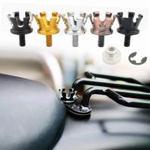 Motorrad Imperial Crown Style Sitzschraube Lasche Schraube Muttern Halterung Knopfabdeckung für Harley Sportster Dyna Fatboy Road King Softail