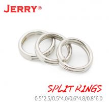 Jerry Flat Split Rings Connector Angelköder Hartköder Edelstahl 100 Stück Angelzubehör Tackle