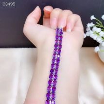Natürliche amethyst armband, die neueste mode, 925 Sterling silber, viele edelsteine, schöne farbe,