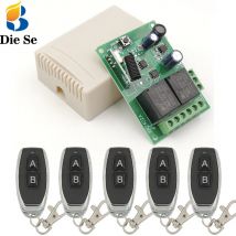 433 MHz Universal-Funkfernbedienung DC 24 V 2CH HF-Relaisempfänger und -sender für universelle Garagentor- und Torsteuerung