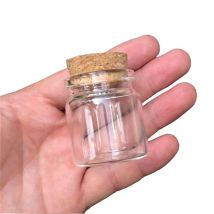 37x40x27mm 20ml süße Glas fläschchen Glasflaschen mit Korken kleine Gläser Geschenk flaschen 50