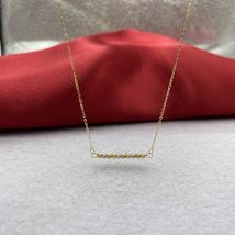 Sinya Neuer Trendiger 18k Au750 Gold-Halskette Hochglänzendes Goldperlen-Design Charm Feiner Schmuck Perfektes Geschenk Bestseller