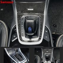 Edelstahl Für Ford EDGE 2015-2019 Carbon Faser Auto Innen Getriebe Kopf Schaltknauf Panel Abdeckung Trim Aufkleber