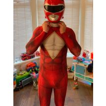 3D Druck Kyoryu Sentai Zyuranger Ranger Cosplay Kostüme Rot Rangers Günstige Zentai Bodysuit ohne Maske