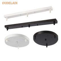 Kronleuchter/Pendelleuchte, Grundplatte, Beleuchtungszubehör, schwarz/weiß, rund/rechteckig, Deckensockel, Baldachin, Platte, Lampen, Gehäuse