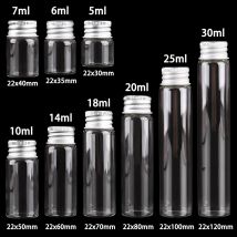 10 sztuk 5ml/6ml/7ml/10ml/14ml/18ml/20ml/25ml/30ml Szklane butelki z aluminiowymi pokrywkami Małe