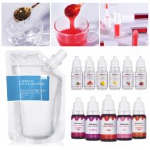10 ml Lipgloss, flüssiges Pigmentgeschmack, Essenzöl-Tropfen für klare Lipgloss-Basis, Gel, Lippenglasur, geruchlose, feuchtigkeitsspendende Lipgloss-Basis