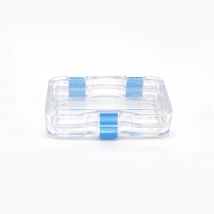 10 Teile/los Dental Zahn Box mit Film Klar Kunststoff Prothese Lagerung Fall Membran Zahn Box