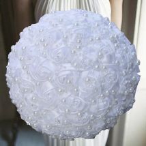 1 teil/los Weiß Hochzeit Braut Bouquets Mit Diamant Für Hochzeit Party