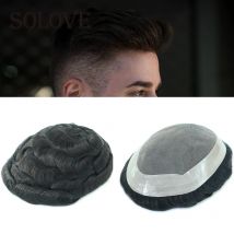 Feine Mono Männer Toupet Perücke Ersatz Systeme Langlebig Herren Haarteil Indische Natürliche Remy
