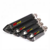 51mm Universal Motorcycle Exhaust Tail Pipe With Baffle 310/370/470/570mm Stainless Steel Tips For ATV Street Bike