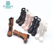 6cm BJD zubehör spielzeug schuhe für 43-45CM 1/4 MSD Puppen spielzeug Ball Gliederpuppe Mode hohe stiefel schwarz, weiß, rosa, braun