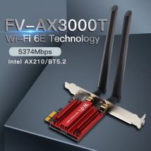 WiFi 6E 5374Mbps AX210 Wireless Desktop PCIe Adapter Bluetooth 5,3 802,11 AX Tri-Band 2,4G/5G/6Ghz Wifi Karte Für Windows 10/11