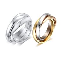 Neue dreifach ineinandergreifende Verlobungsringe für Frauen, Edelstahl, Drei-in-Eins-Versprechensgeschenk zum Valentinstag