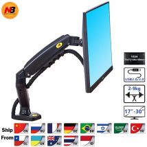 2019 Neue NB F80 + 2XUSB 3,0 Desktop Gasfeder 17-27 "LCD LED-Monitor Halter Halterung Arm full-Motion Display Stand Laden 2-9 kg