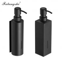 Flüssigseifenspender, schwarze Farbe, Badezimmerzubehör, Seifenspender aus Edelstahl 304, Flasche, Hotel-Shampoo-Spender WB8606