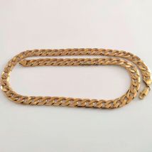 Luxury 18ct Yellow Gold Heavy 10MM Miami Curb Link Cuban Mens Chain Necklace Jewellery 24 Links