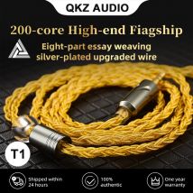 Oryginalny QKZ T1 200 Core TC Posrebrzany kabel do aktualizacji słuchawek Hifi Złącze MMCX/2Pin Zastosowanie do QKZ ZXN ZXT VK4 ZX2 ZAX2