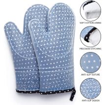 1-2 Stück Doppels chicht Top flappen verdicken Silikon Küchen handschuhe rutsch feste Ofen Top flappen hitze beständige Backen Kochen Grill handschuhe