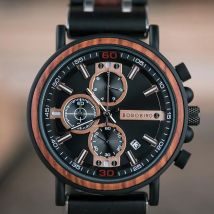 BOBO BIRD Holz Uhr Männer Top marke Mode Luxus Quarz Armbanduhr Auto Datum Chronograph Uhr Freund
