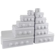 Caja de alimentación impermeable para exteriores, caja de control eléctrico de plástico ABS IP65, carcasa de cable interior DIY, caja de conexiones de rama de cable de conexión