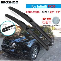 Car Wiper Blade For Infiniti FX35 22"+19" 2003-2008 Auto Windscreen Windshield Wipers Blades Window Wash Fit U Hook Arms