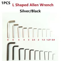 1pcs Allen Wrench L Shaped Silver Black Hex Hexagon Key Allen wrench 0.9mm 1.27mm 1.5mm 2mm 2.5mm 3mm 4mm 5mm 6mm 8mm