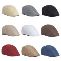 Summer Mesh Berets Hat For Men Solid Black White Breathable Newsboy Cap Women Retro Painter Cap Thin Flat Herringbone Hat Boina