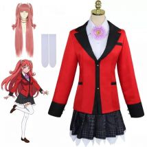 Anime Yumemite Jabami Yumeko Cosplay Kakegurui Compulsive Gambler Yumemi Jabami Costume With Wig Halloween Women Party