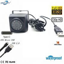 Ip66 wasserdicht mini 850nm ir usb cam full hd 1080p 720p usb mini android otg typ-c uvc cctv externe kamera für tablet kiosk