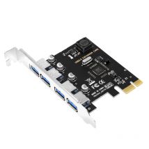 Scheda di espansione PCI-E USB 3.0 a 4 porte Adattatore HUB PCI Express PCIe USB 3.0 Controller USB 3.0 a 4 porte USB 3 0 PCI e PCIe Express 1X