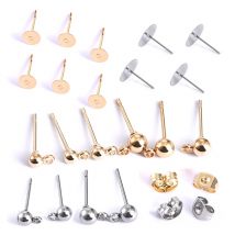 20 Stück Edelstahl Durchmesser 4/5/6/8/10 mm Ohrstecker Rückseite Ohrstecker Kugelnadeln für DIY Schmuckherstellung