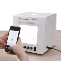Neue SANOTO Foto Studio Fotografie Licht Box Softbox Dimmbare Rotierenden Plattenspieler Für Schmuck