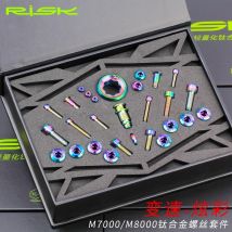 RISIKO Titan Berg Fahrrad Shift Schrauben Set MTB Bike Öl Disc Bremse Schraube Kits Für Shimano