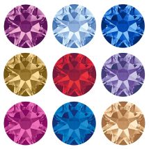 YANRUO 2088 Non Hotfix 8 Big 8 Small DIY Strass Crystal Stick On Nails Flat Back Rhinestones For