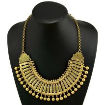 Traditional Gypsy Afghan Ethnic Choker Necklace for Women Vintage African Tribe Bib Moon Collares Boho Pakistan Turkish Jewelry