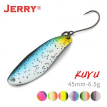 Jerry Kuyu Angelköder aus Metall, Messing, Glitzer, Schwimmköder, Lachs, Spinner, Löffel, künstliches Winter-Angelgerät