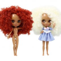 ICY DBS muñeca Blyth 1/6 bjd cuerpo articulado piel blanca cara mate piel oscura cara brillante pelo rizado pelo afro juguete 30cm