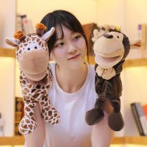 35cm Cartoon Tier Handpuppe Eltern-Kind-Spiel Puppe Cartoon Tier Löwe Elefant Schwein beschwichtigen Spielzeug Geburtstags geschenke